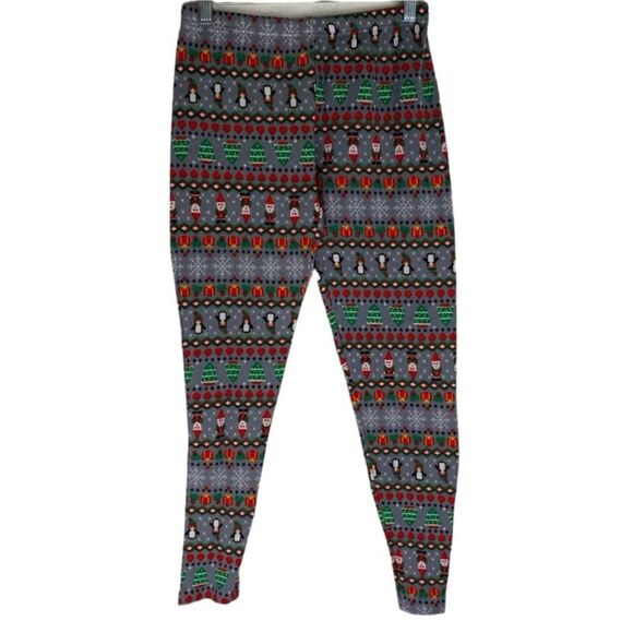 Pants - Christmas Leggings Juniors Fleece Presents Snowflakes Penguin Tree L 11-13